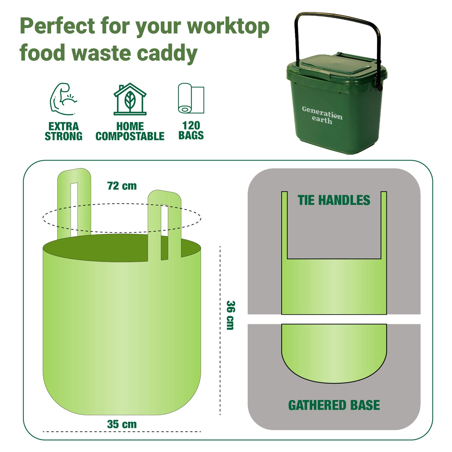 120pcs 6L | Food Waste Bags
