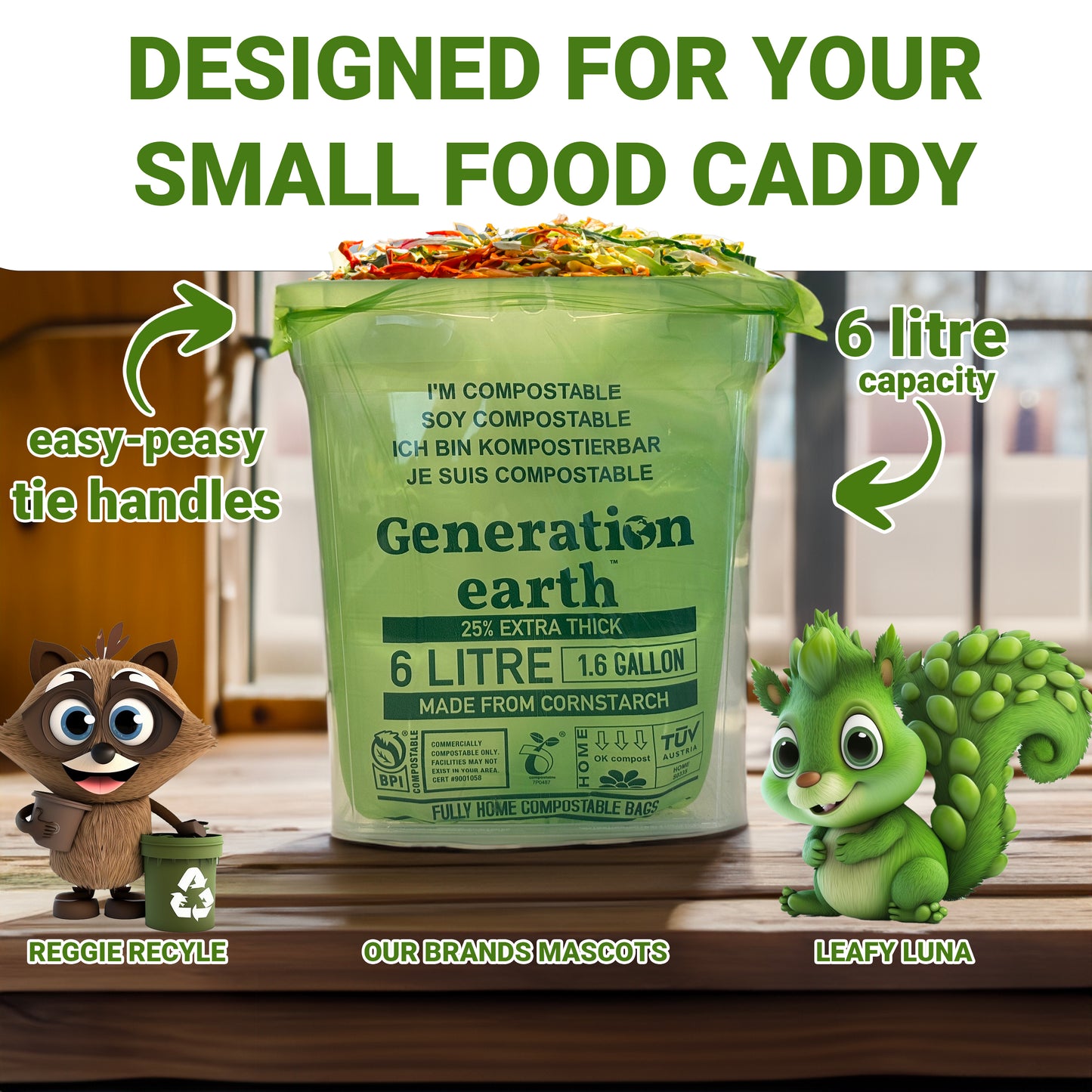 120pcs 6L | Food Waste Bags
