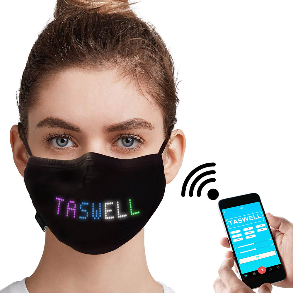 LED Customisable Face Cover with Bluetooth to APP